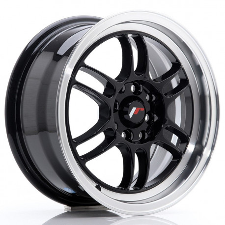Hliníkové disky Japan Racing JR7 15x7 ET38 4x100/114 Glossy Black | race-shop.cz