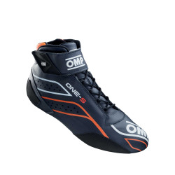 FIA závodní boty OMP ONE-S, námořnická modrá/fluo oranžová