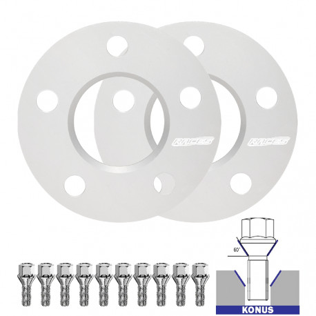 Rozšiřovací podložky pro konkrétní model Rozšiřovací podložky přechodové (sada 2ks) pro volkswagen polo mk4 fl - 10mm, 5x100, 57,1 | race-shop.cz