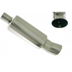 Nerezový koncový tlumič RACES 35, vstup 2,5 "(63mm) SS201