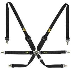FIA 6 bodové sportovní bezpečnostní pásy OMP ONE ENDURANCE 2"/3" (50/76mm), černá