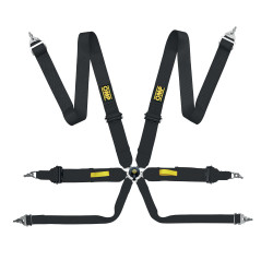 FIA 6 bodové sportovní bezpečnostní pásy OMP TECNICA 3" (76mm), černá