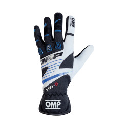 rukavice omp ks-3 (VNITŘNÍ ŠITÍ) černo / bílá / modrá
