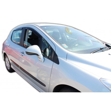 Okenní deflektory Ofuky oken pro PEUGEOT 308 I 5D 2007-2012 (+OT) 4ks (přední + zadní) | race-shop.cz