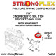 Seicento (98-08) STRONGFLEX - 061242A: Vložky pro uchycení motoru SPORT | race-shop.cz