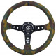 Volanty 3 ramenný sportovní volant RACES Corsa Camo, 350mm, semiš, 90mm odsazení, camo/černá | race-shop.cz