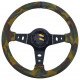 Volanty 3 ramenný sportovní volant RACES Corsa Camo, 350mm, semiš, 90mm odsazení, camo/černá | race-shop.cz