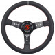 Volanty 3 ramenný sportovní volant RACES Turismo, 350mm, ekokůže, 65mm odsazení, černá/šedá | race-shop.cz