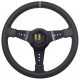 Volanty 3 ramenný sportovní volant RACES Turismo, 350mm, ekokůže, 65mm odsazení, černá/šedá | race-shop.cz