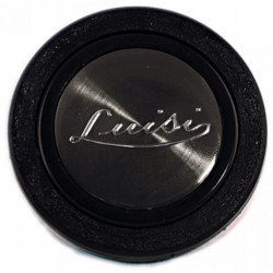 Tlačítko klaksonu Volanti Luisi VINTAGE - černé se stříbrným "LUISI"