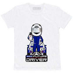 Dětské tričko Future Driver SPARCO - bílé