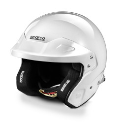 FIA otevřená závodní přilba Sparco RJ (HANS), bílá
