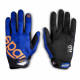 Rukavice pro mechaniky Sparco MECA-3, modrá/oranžová