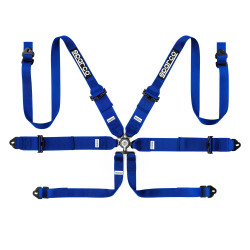 FIA 6 bodové sportovní bezpečnostní pásy SPARCO COMPETITION H-3+2 3" (76mm), modrá