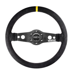 2 ramenný sportovní volant Sparco R215, 350mm, semiš, bez odsazení, černá/žlutá