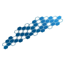 Cardesign Sticker HEXAGON, 130x32cm, blue