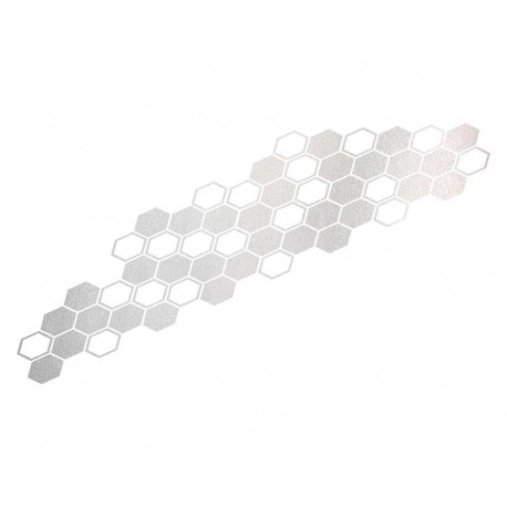 Spreje a fólie Cardesign Sticker HEXAGON, 130x32cm, silver | race-shop.cz