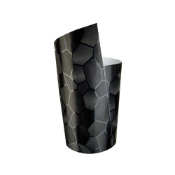 COCKPIT designová fólie šestiúhelník, černá, 50x50cm