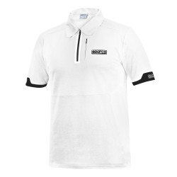 Polokošile SPARCO (na zip), bílá