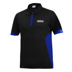 Polokošile SPARCO (na zip), černá/modrá