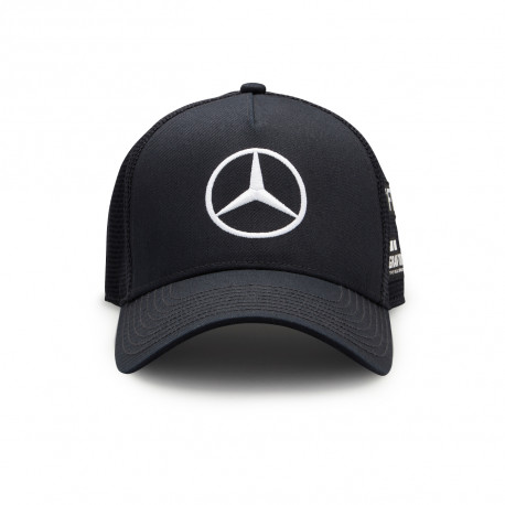 Čepice a kšiltovky MERCEDES AMG Trucker Cap Lewis Hamilton - černá | race-shop.cz