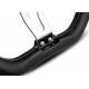 Volanty 3 ramenný sportovní volant MOMO TREK R, 350mm, kůže, 40mm odsazení, černá/stříbrná | race-shop.cz