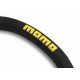 Volanty 3 ramenný sportovní volant MOMO TREK, 350mm, semiš, 40mm odsazení, černá/stříbrná/žlutá | race-shop.cz
