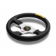 Volanty 3 ramenný sportovní volant MOMO COMPETITION EVO, 320mm, kůže, 42mm odsazení, černá/stříbrná | race-shop.cz