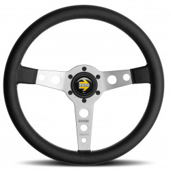 3 ramenný sportovní volant MOMO PROTOTIPO, 350mm, kůže, 39mm odsazení, černá/stříbrná