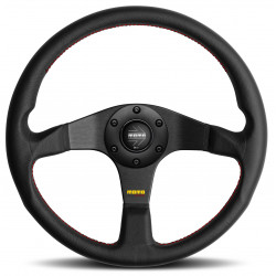 3 ramenný sportovní volant MOMO TUNER, 350mm, kůže, 37mm odsazení, černá