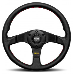 3 ramenný sportovní volant MOMO TUNER, 320mm, kůže, 37mm odsazení, černá