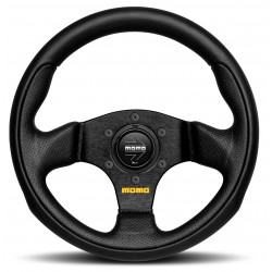 3 ramenný sportovní volant MOMO TEAM, 280mm, kůže, 40mm odsazení, černá