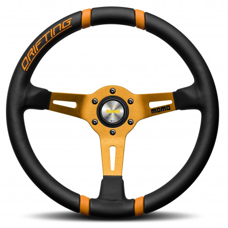 Volanty 3 ramenný volant MOMO DRIFTING 350mm, černá oranžová kůže | race-shop.cz