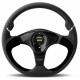 Volanty 3 ramenný sportovní volant MOMO, 350mm, semiš, 38mm odsazení, černá | race-shop.cz