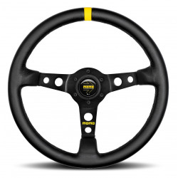 3 ramenný sportovní volant MOMO MOD.07, 350mm, kůže, 72mm odsazení, černá/žlutá