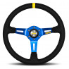 3 spoke steering wheel MOMO MOD.08 blue 350mm, suede