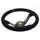 Akce 3 ramenný sportovní volant RACES Giallo, 350mm, semiš, 90mm odsazení, černá/šedá | race-shop.cz