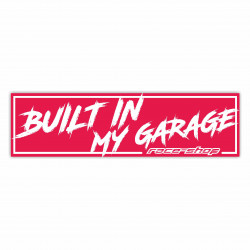 Nálepka race-shop "Built in my garage"