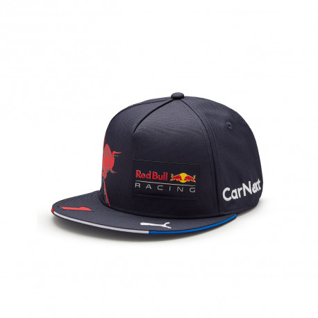 Čepice a kšiltovky Kšiltovka Red Bull RACING Max Verstappen, plochý vršek, modrá | race-shop.cz