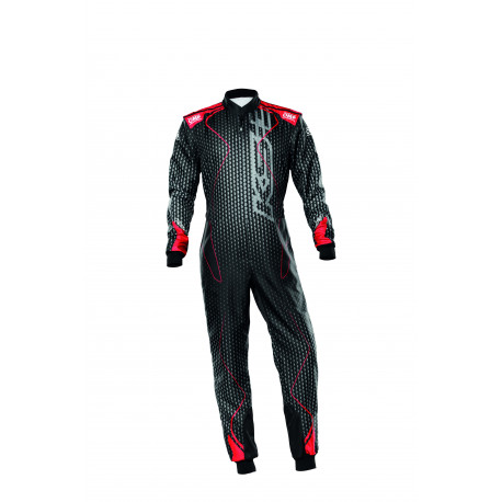 Kombinézy CIK-FIA race suit OMP KS-3 ART black/red | race-shop.cz