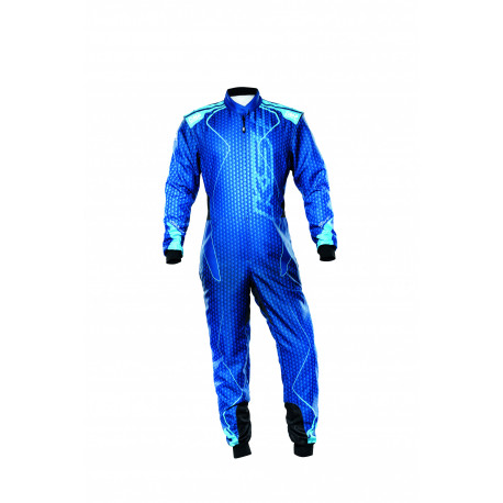 Kombinézy CIK-FIA child race suit OMP KS-3 ART blue/cyan | race-shop.cz
