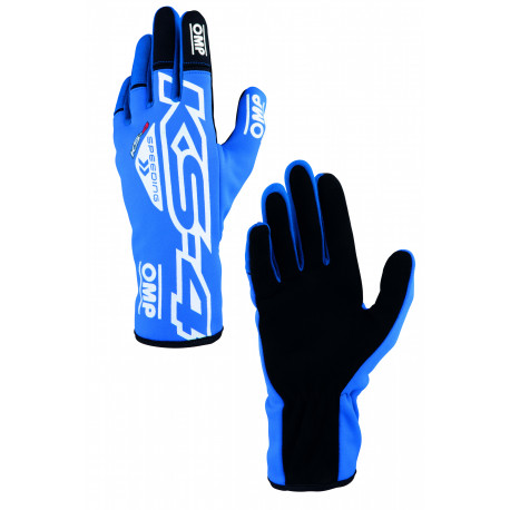 Rukavice Závodní rukavice OMP KS-4 ART my2023 (vnitřní prošívání) modrá/bílá | race-shop.cz