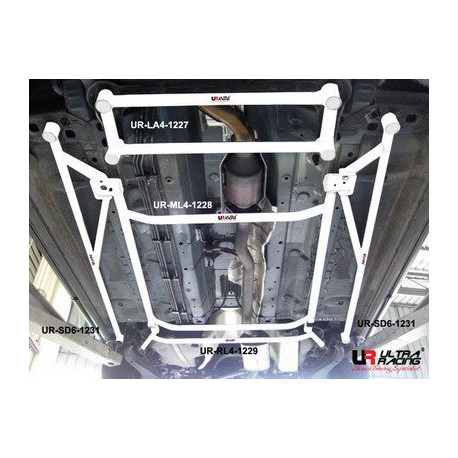 Rozpěry Nissan X Trail 2.0 08+ UltraRacing Spodní rozpěra střední podlahy 4-bodová | race-shop.cz