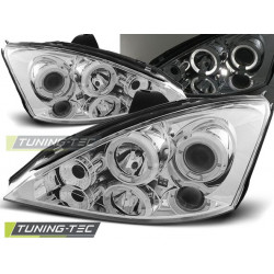 PŘEDNÍ SVĚTLA FORD FOCUS 11.01-10.04 ANGEL EYES CHROM