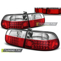 LED ZADNÍ SVĚTLA HONDA CIVIC 09.91-08.95 3D ČERVENÁ BÍLÁ LED