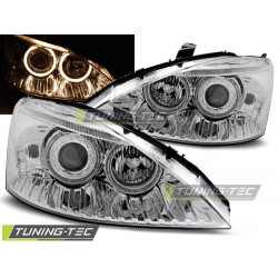 PŘEDNÍ SVĚTLA FORD FOCUS 10.98-10.01 ANGEL EYES CHROME
