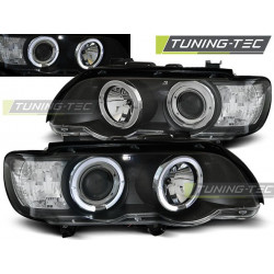PŘEDNÍ SVĚTLA ANGEL EYES ČERNÉ pro BMW X5 E53 09.99-10.03