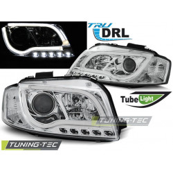 PŘEDNÍ SVĚTLA TUBE LIGHT DRL CHROM pro AUDI A3 8P 05.03-03.08