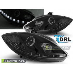 PŘEDNÍ SVĚTLA TRUE DRL ČERNÁ pro SEAT LEON ALTEA 09-12