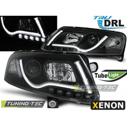 XENON PŘEDNÍ SVĚTLA TUBE LIGHT DRL ČERNÁ pro AUDI A6 C6 04-08